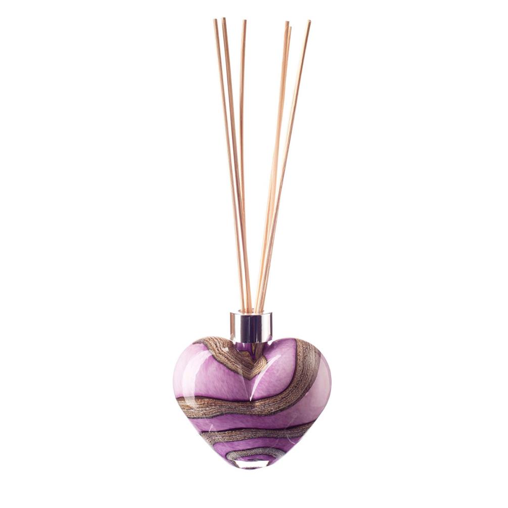 Amelia Art Glass Violet Sands Heart Reed Diffuser £17.09